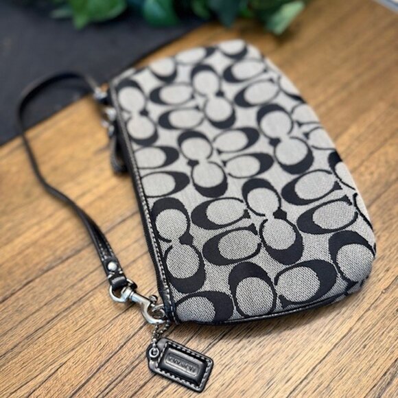 COACH Signature C Print Wristlet - Picture 7 of 15